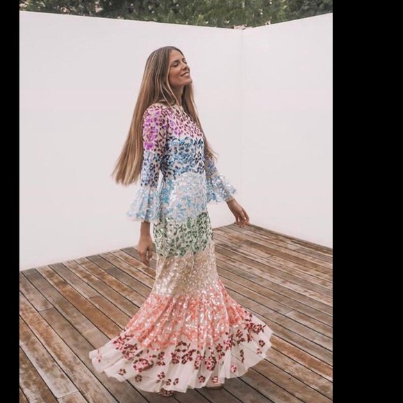 Needle & Thread Dresses & Skirts - JASMINE HEMSLEY X NEEDLE & THREAD Floral Print Long Dress Size: XL